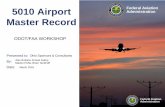 5010 Airport Federal Aviation Administration Master Record FAA Workshop... · Federal Aviation Administration 5010 BACKGROUND • The FAA is authorized under federal regulation to