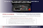 STATE OF THE ART MOTOR TESTER & WINDING ANALYZER · The iTIG II-MINI coil and motor testers come with DC Hipot and Surge test max output voltages of 4kV and 6kV. For 12kV and 15kV