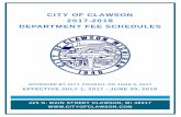 CITY OF CLAWSON 2017-2018 DEPARTMENT FEE SCHEDULES FEE SCHEDULES... · 2019-09-17 · 425 n. main street clawson, mi 48017 city of clawson 2017-2018 department fee schedules approved