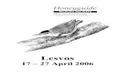 report Lesvos 2006 - Honeyguide · Lesvos 17 – 27 April 2006 Itinerary Monday 17 April / Tuesday 18 April Overnight flight from Heathrow to Athens and onward to Mytilini, Lesvos