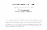 Item 1 Cover Page Prota Financial, LLC · Prota Financial, LLC (“Prota Financial”) is a Registered Investment Adviser. Registration of an Investment Adviser does not imply any