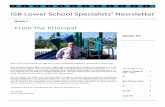ISB Lower School Specialists’ Newsletter September Gr.1.pdf · From the Principal ISB Lower School Specialists’ Newsletter Inside this issue: Serbian as a Foreign Lan-guage