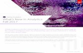 Adobe Analytics What’s New in Analytics: Fall 2017 · 2020-02-23 · Adobe Analytics is further advancing its vision to close the insights-to-action gap for the modern intelligence