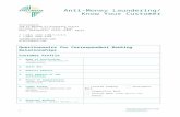 Questionnaire for Correspondent Banking … · Web viewQuestionnaire for Correspondent Banking Relationships Customer Profile Name of Institution (Please attach certificate of incorporation)