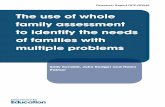 The use of whole family assessment to identify the needs of … · 2019-10-04 · Project evaluation3 and early findings from the Family Pathfinder evaluation4), which shows that