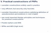 V. Practical constructions of PRPs - uni-paderborn.de · V. Practical constructions of PRPs § consider constructions widely used in practice § very efficient, but security only