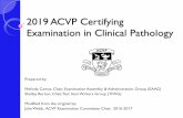 2019 ACVP Certifying Examination in Clinical Pathology · 100 1 33 % The next few ... •Sample type, full or partial signalment, lesion location +/- description and possibly other