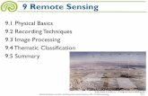 9 Remote Sensing - TU Braunschweig · 2013-01-08 · •Electromagnetic waves as information carrier –Straight propagation with the speed of light –Speed of light = wavelength