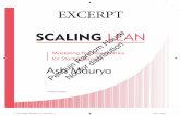 EXCERPT SCALING LEANleanstack.com/Scaling-Lean-Excerpt.pdfrics. You have to instead pick a metric that serves as a reliable indicator for business ... I will show you how to deconstruct