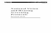 National Vision and Hearing Screening Protocols · National Vision and Hearing Screening Protocols . 3. Test environments/locations • Registered pre-school/early childhood education