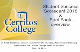 Student Success Scorecard 2018 Fact Book overview...Student Success Scorecard 2018 & Fact Book overview Dr. Kristi Blackburn, Dean of Institutional Effectiveness, Research and Planning