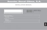 Saunier Duval Clima, S.A. - Pièces de Rechange · Saunier Duval Clima, S.A. ENGLISH ... The fitter is respon-sible for any problems caused by a faulty installation. • The installation