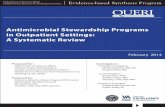 Antimicrobial Stewardship Programs in Outpatient Settings: A … · 2015-01-28 · Antimicrobial Stewardship Programs in Outpatient Settings: A Systematic Review Evidence-based Synthesis