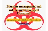 Biosafety management and rules in microbiological laboratory · 2016-05-12 · Classification of infective microorganisms by risk group (WHO) Risk Group 2 (moderate individual risk,