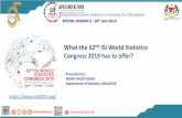 What the 62 ISI World Statistics Congress 2019 has to offer?communities.unescap.org/system/files/special_session_2_isi_wsc_apes2019.pdf4 ISI WSC 2019 Programme Tuesday 13 Aug Wednesday
