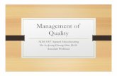 Management of Quality (Ch7) Wk4/Management of Quality (Ch7).pdfSystems for Quality Management • Quality can be measured: • By comparing the product to other similar goods in the
