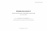PHILOLOGYsciphilology.ru/d/philology_no_1_7_january.pdf · lexical homonyms in the ingush language..... 75 shamilova z.m. on the issue of status of verb forms having adjective functions