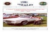 A Tribute To Richard (Dick) Ducharme With His 1985 Cadillac … · 2015-10-26 · A Tribute To Richard (Dick) Ducharme With His 1985 Cadillac Eldorado Convertible 1943 — 2004 .