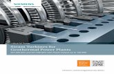 Industrial Power Steam Turbines for Geothermal Power Plants · Custom Steam Path Design Each turbine is designed uniquely for the particular resource conditions by adapting the blade