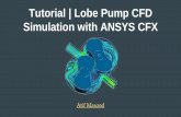 Tutorial | Lobe Pump CFD Simulation with ANSYS CFX...Summary The primary objective of this tutorial is to guide the user using ANSYS CFX through the CFD simulation of lobe pump using