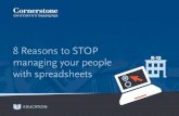 8 Reasons to STOP managing your people with spreadsheets...networks with career opportunities while capturing referrals can be difficult—unless you’re using a TM system. Studies