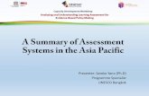A Summary of Assessment Systems in the Asia Pacific · A Summary of Assessment Systems in the Asia Pacific Presenter: SatokoYano (Ph.D) ProgrammeSpecialist. UNESCO Bangkok