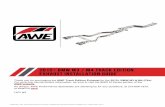 Installation of the AWE Track Edition Exhaust is …...Install and align the exhaust tips. Between the V-band joint and the tip clamps, adjust rotation, angle, and stagger of the tips