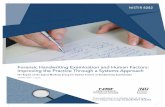 Forensic Handwriting Examination and Human …Forensic Handwriting Examination and Human Factors: Improving the Practice Through a Systems Approach was produced with funding from the