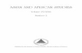 ASIAN AND AFRICAN STUDIES - SAVorient.sav.sk/wp-content/uploads/aas/2016-2.pdfAsian and African Studies, Volume 25, Number 2, 2016 ... Amarna Repor ts I. Occasional Papers 1., ...