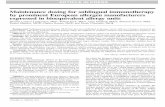Maintenance dosing for sublingual immunotherapy …...have shown conclusive effective doses for adults17,18 and children,19,20 but how and whether these data can be extrap- olated