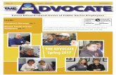 Advocate Spring 2017 - PEI UPSE2 The Advocate - Spring 2017 UPSE President’s Message Welcome to the Spring edition of The Advocate. Your union is busy on several fronts with preliminary
