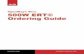 OpenWay® Riva 500W ERT® Ordering Guide...500G ERT Module InstallationGuide Included withinitial orderXXX designates revision levelandis subjectto change without notice. 29July2019