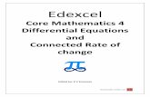 Core Mathematics 4 Differential Equations and Connected Rate … · 2018-08-30 · Kumarmaths.weebly.com 4 ³ ³ lny x sinx 2x sinxdx 2 1 dx dx du lny uv v 2 1 2 Unfortunately the