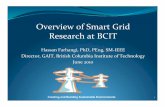 Overview of Smart Grid Research at BCIT · 2014-12-12 · Overview of Smart Grid Research at BCIT Hassan Farhangi, PhD, PEng, SM‐IEEE Director, GAIT, British Columbia Institute