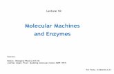 Molecular Machines and Enzymestlusty/courses/LivingMatter/...Molecular Machines and Enzymes Lecture 10: Tsvi Tlusty, tsvi@unist.ac.kr Sources: Nelson –Biological Physics (CH.10)Julicher,
