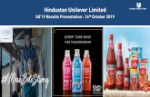 Hindustan Unilever Limited...Hindustan Unilever Limited SQ’19 Results Presentation : 14th October 2019 This Release / Communication, except for the historical information, may contain