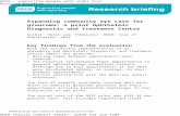 Expanding community eye care for glaucoma: a … · Web viewRNIB – supporting people with sight loss Research briefing rnib.org.uk RNIB charity numbers 226227, SC039 316 and 1109