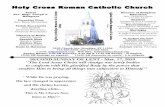 Holy Cross Roman Catholic Church · 10:00 AM domingo en español; 11h30 AM dimanche en créole – à la chapelle SECOND SUNDAY OF LENT - Mar. 17, 2019 ``The Lord Jesus Christ will