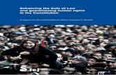 Enhancing the Rule of Law and guaranteeing human rights in ... · punish serious human rights violations and to combat impunity. The Constitution should also criminalize war crimes,