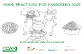 GOOD PRACTICES FOR PARBOILED RICE · Overview This picture block is made to facilitate the training sessions of rice processors on good practices for obtaining parboiled rice. Its
