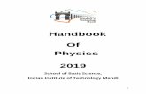 Handbook Of Physics 2019 · 2019-11-04 · Modules: Origins of quantum theory, Postulates of quantum mechanics, observables and operators, theory of measurement in quantum mechanics,
