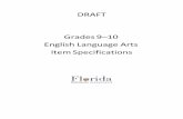 Grades 9-10 English Language Arts Item Specifications · 2018-10-31 · 3| P a g e October 2017 Grades 9–10 English Language Arts Item Specifications Florida Standards Assessments.