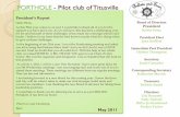 PORTHOLE Pilot club of Titusville - NBBD · 2017-06-23 · PORTHOLE - Pilot club of Titusville President’s Report Hello Pilots, As this Pilot year comes to an end, I would like