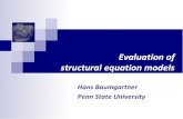 structural equation models - Pennsylvania State University · 2019-02-03 · Evaluating structural equation models Data screening Inspection of the raw data detection of coding errors