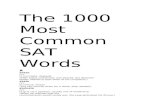 SAT Vocabulary€¦  · Web viewThe 1000 Most. Common SAT. Words. A. abase (v.) to humiliate, degrade (After being overthrown and abased, the deposed. leader offered to bow down