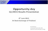 Q1/2015 Results Presentation - Thai Rung Union Car Day_Q1_15.pdf · Q1/2015 Results Presentation 8th June 2015 At Stock Exchange of Thailand Presented by: Sompong Phaoenchoke, MD.