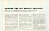 Newton and the infinite universe.einar/Heimsfraedi/Harrison... · 2016-09-27 · Newton and the infinite universe Newton said that if the starry heavens were of finite extent they