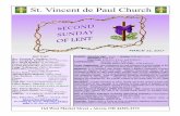 St. Vincent de Paul Church · St. Vincent de Paul Church Page Three Sunday, March 12, 2017 A WORD FROM OUR PASTOR About 50 parishioners participated in the Faith Alive retreat held