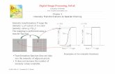 Chapter 3 Intensity Transformations & Spatial …Chapter 3 Intensity Transformations & Spatial Filtering Image Histogram The image histogram of a digital image with intensity levels