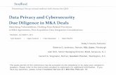 Data Privacy and Cybersecurity Due Diligence in M&A Dealsmedia.straffordpub.com/products/data-privacy-and-cybersecurity-due... · Tips for Optimal Quality . Sound Quality . If you
